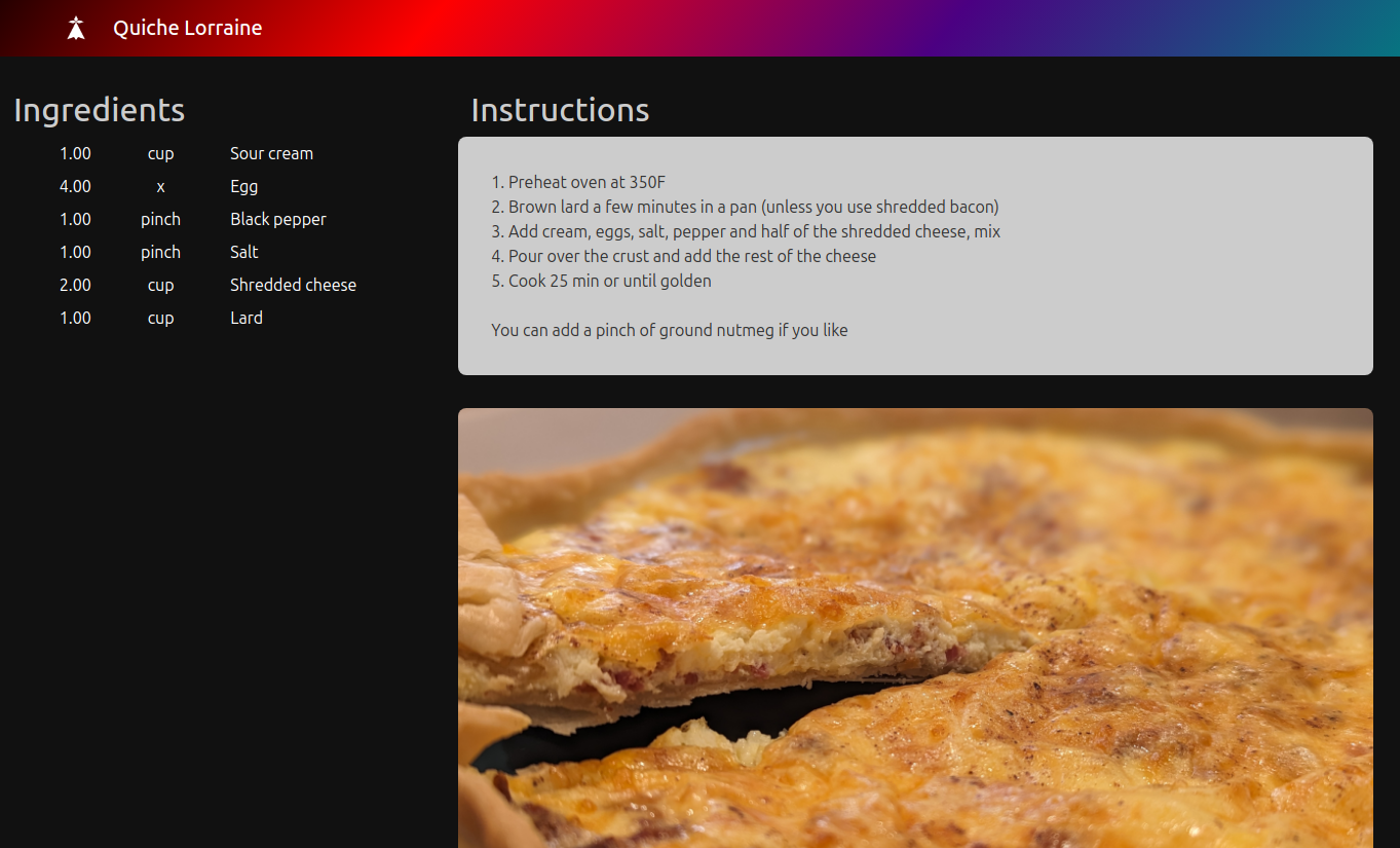 30-minute recipe — Quiche Lorraine